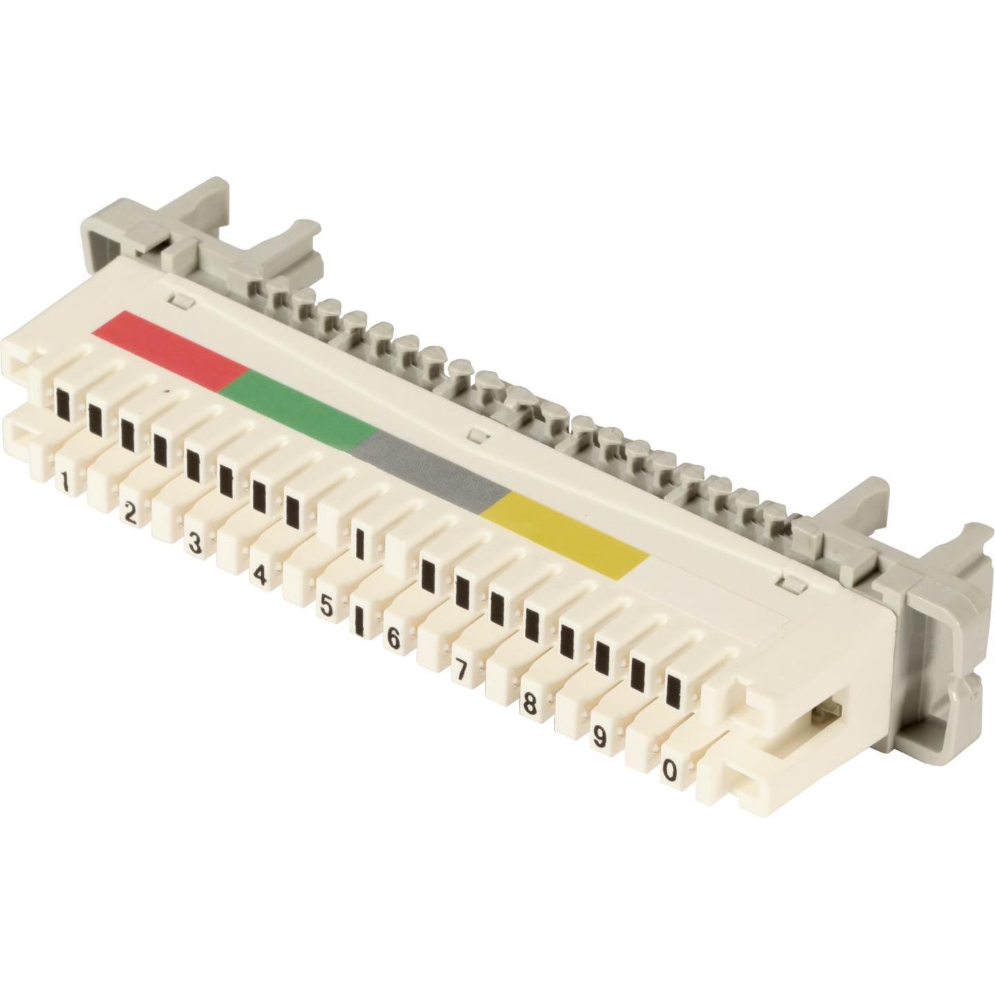 EFB Elektronik Striscia di disconnessione LSA da 2/10 a 10DA per montaggio su asta tonda, Accessori per telefoni
