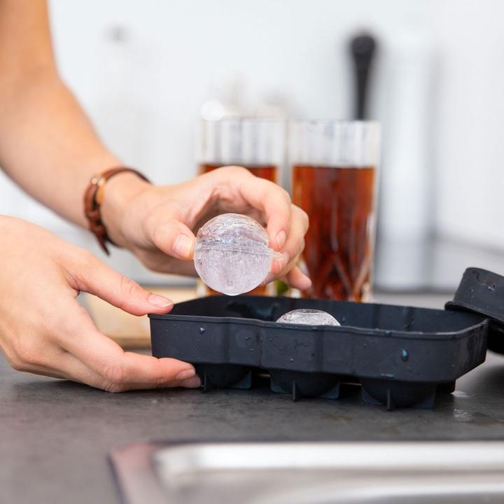 Produktbild Relaxdays Eiswürfelform Silikon für 12 Eiskugeln, 2er-Set