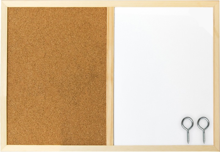 Productafbeelding Idena Combinatiebord 60x40cm whiteboard en prikbord (Combinatiebord, 60 x 40 cm)
