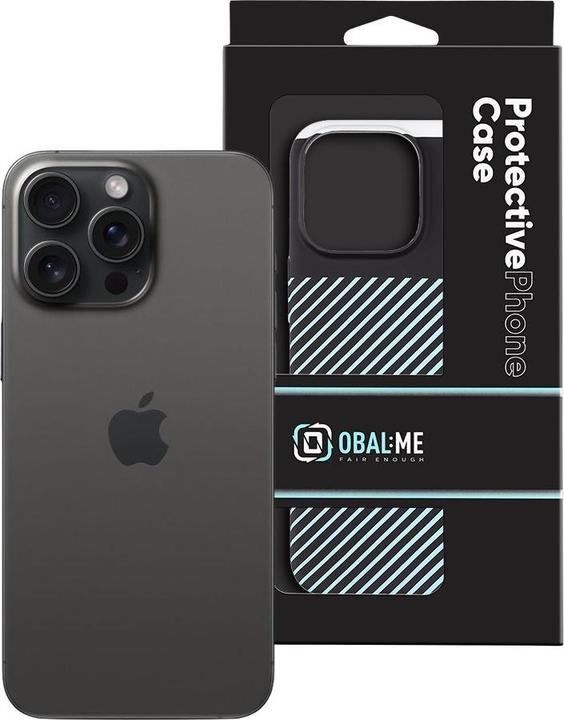 Produktbild Obal:Me Flossy Stripes Case für Apple iPhone 15 Pro Max schwarz/hellblau (Apple iPhone 15 Pro Max)