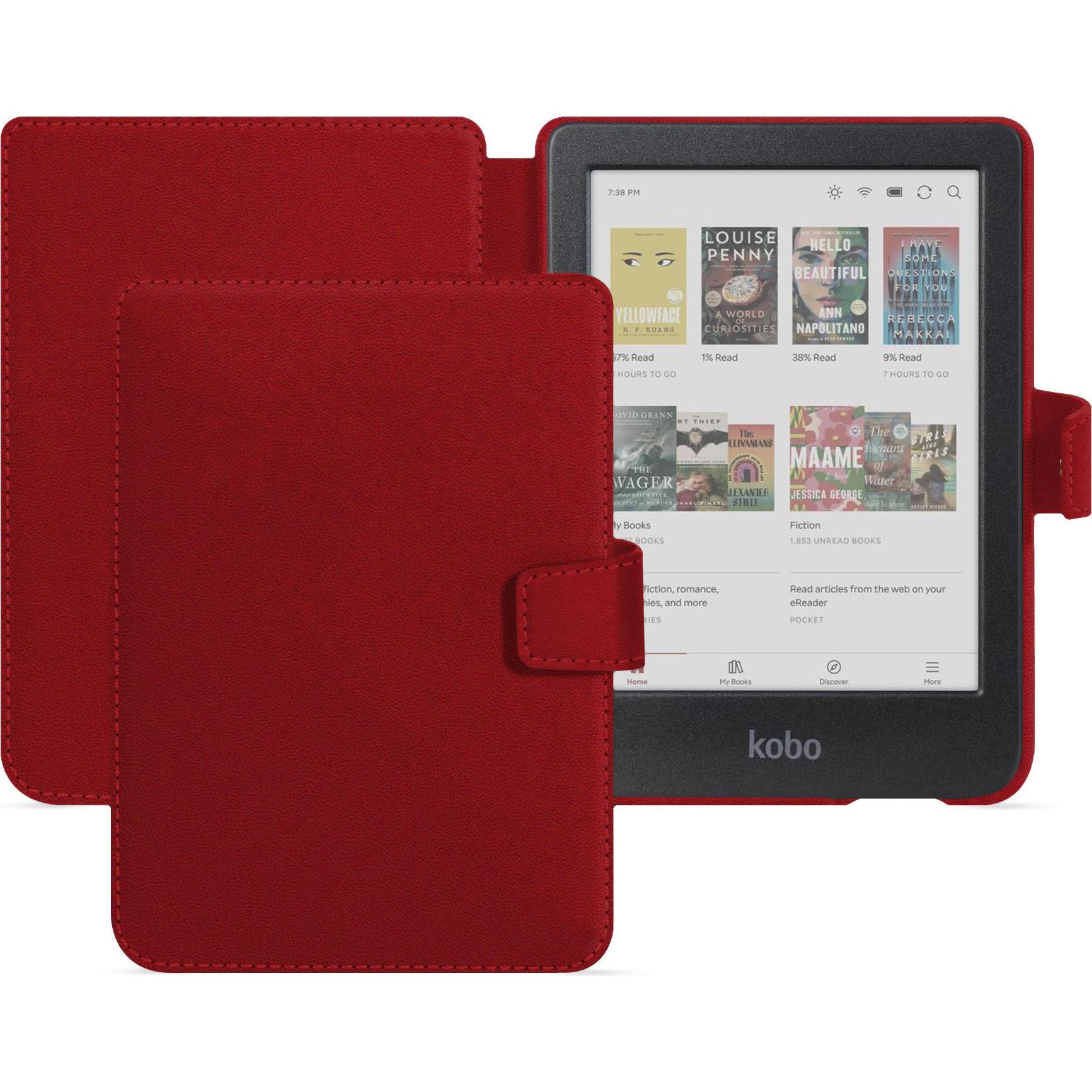 Noreve Lederschutzhülle Kobo Clara 2E, eReader Zubehör, Rot