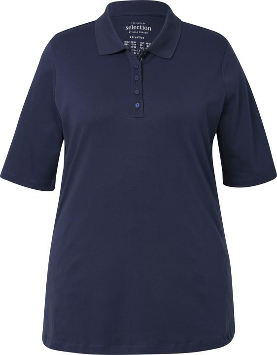 Produktbild Ulla Popken Poloshirt, Classic, Polokragen, Halbarm, Pima Cotton (58)