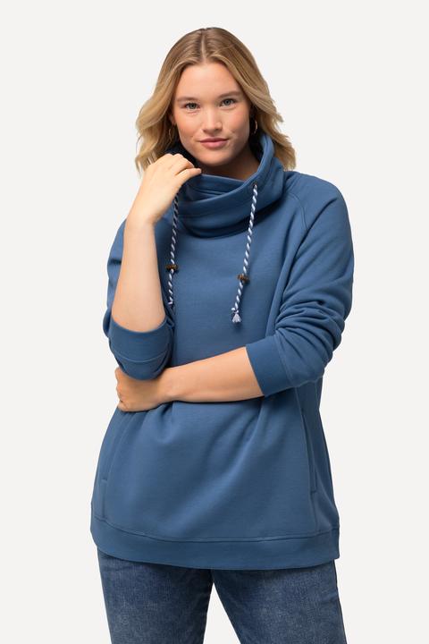 Produktbild Ulla Popken Sweatshirt, weiter Stehkragen, Taschen, Raglan-Langarm (62)