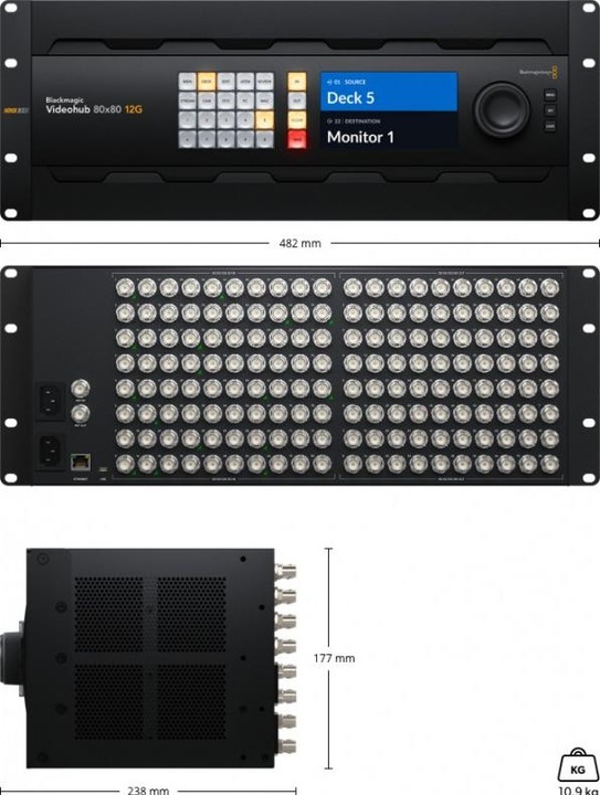 Actual product image Blackmagic Videohub 80x80 12G