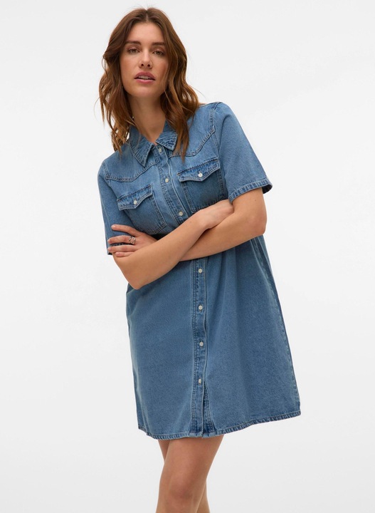 Actual product image Vero Moda VMAUSTIN Kurzes Kleid Jeanskleid (L)