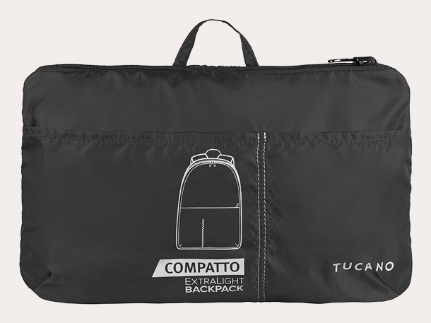 Immagine prodotto Tucano Compatto Eco XL -kokoontaitettava reppu, musta