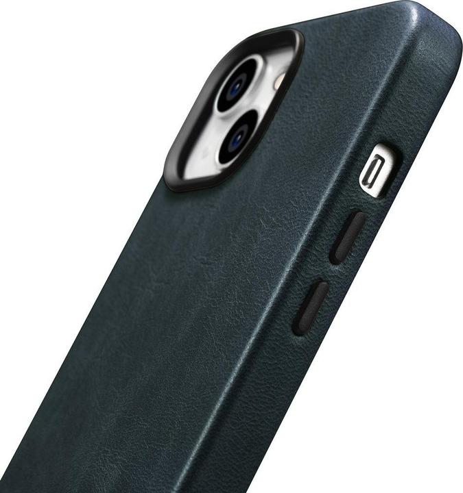 Produktbild iCarer oil wax Premium Ledertasche für iPhone 14 Plus Magnetische Ledertasche mit magSafe dunkelblau (Apple iPhone 14 Plus)