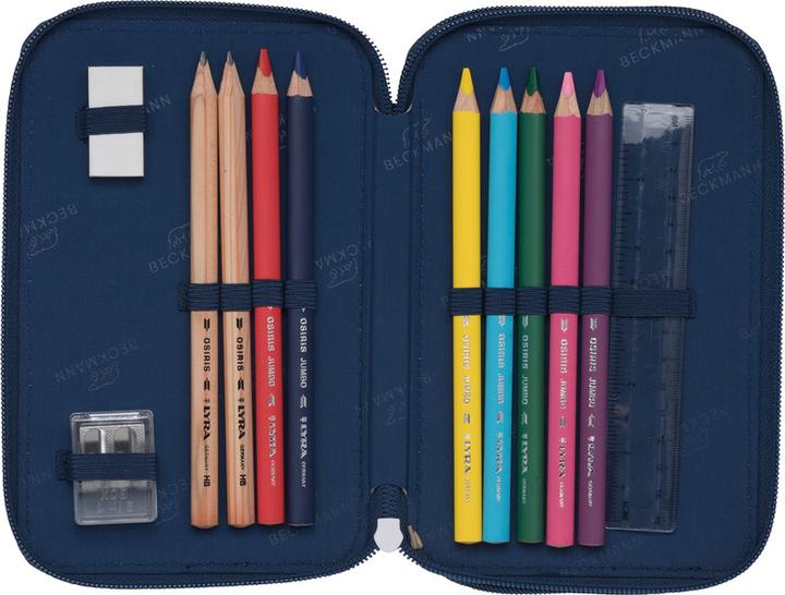 Produktbild Beckmann Schüleretui Triple Pets blue