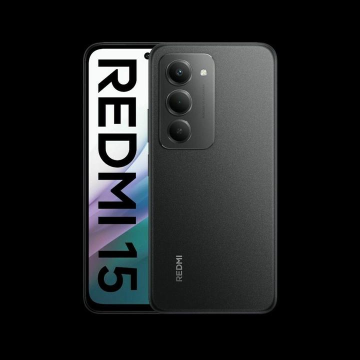Actual product image Xiaomi Redmi 15 4G (256 GB, Midnight Black, 6.90", Hybrid Dual SIM, 4G)
