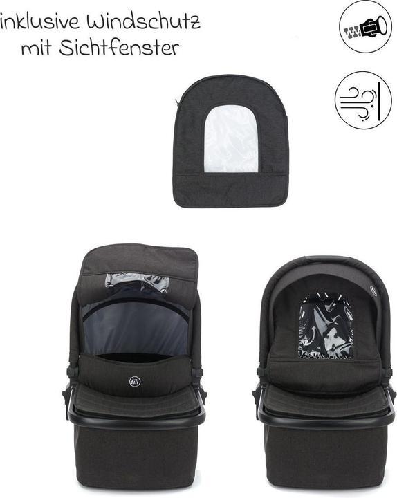 Produktbild Fillikid Kinderwagen 3 in 1 4-1 Kombi-Kinderwagen-Set Fill Jaguar mit (0 Monate - 4 Jahre)