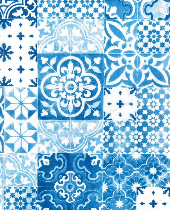 Immagine prodotto Décopatch Carta "Tile mosaic blue", 3 pezzi (20 g/m², 30 x 40 cm, 3 x)