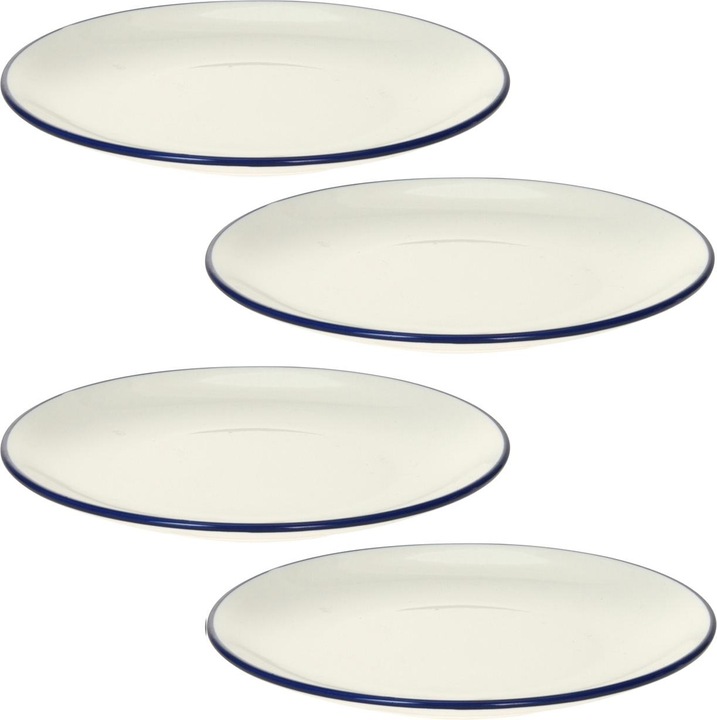 Produktbild Casativo 4er-Set Porzellan Teller mit blauem Rand (4 x, 20.50 cm)