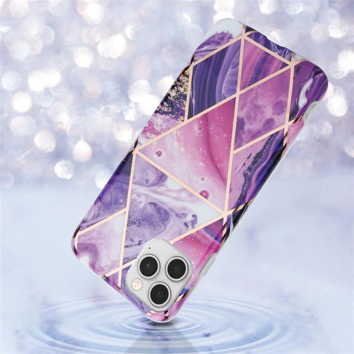 Produktbild Cadorabo IMD TPU Bunter Marmor Cover (Realme 12 Pro+, Apple iPhone 12)