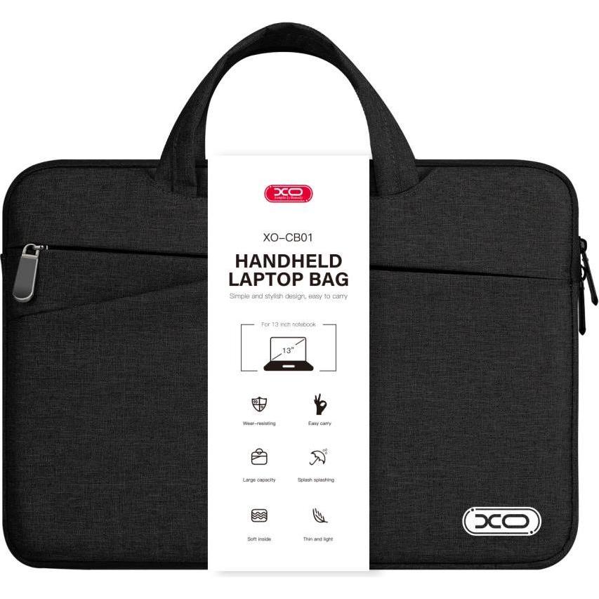 xO Laptoptasche CB01 13â€ schwarz (13"), Notebooktasche, Schwarz