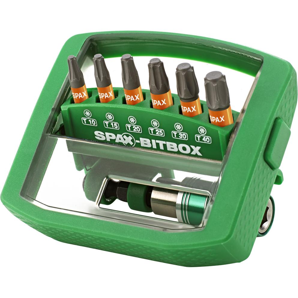 Thumbnail - Spax, Bits, Bit-Box , 7-teilig (je 1x TX 10 / TX 15 / TX 20 / TX 25 / TX 30 / TX 40 (75 mm))