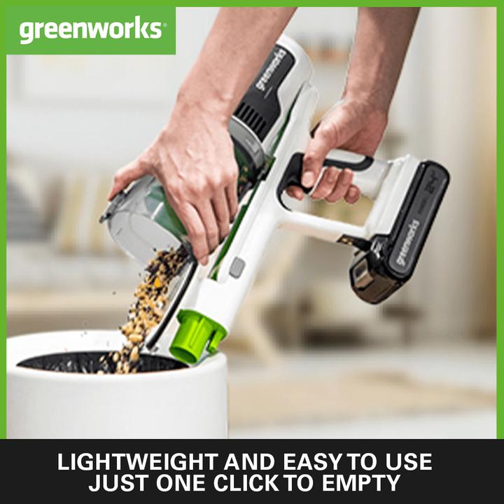 Actual product image Greenworks cordless vacuum cleaner GD24SVK4D 24V 4Ah