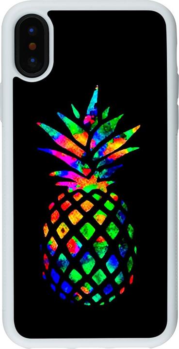 Image du produit PhoneLook Coque Silicone rigide blanc Ananas Multi-colors (Apple iPhone XS, Apple iPhone X)
