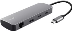 Actual product image Trust DALYX 8-in-1 Multiport Adapter (USB-C, 8 Ports)