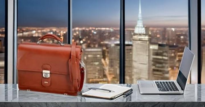 Immagine prodotto Alassio 47124 - Cartella MOCCA, vera pelle, circa 38 x 30 x 16 cm, cognac (15")