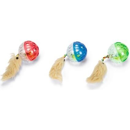 Beeztees Bz Ball Mit Feder Glocke Sort (Katzenspielzeug), Katzenspielzeug