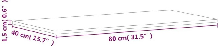 Immagine prodotto VidaXL Kailani (80 x 40 x 1,5 cm)