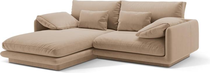 Actual product image Micadoni Velvet Left Corner Sofa, "Torino", 3 Seats, 220x170x83 Made in Europe (Corner sofa)