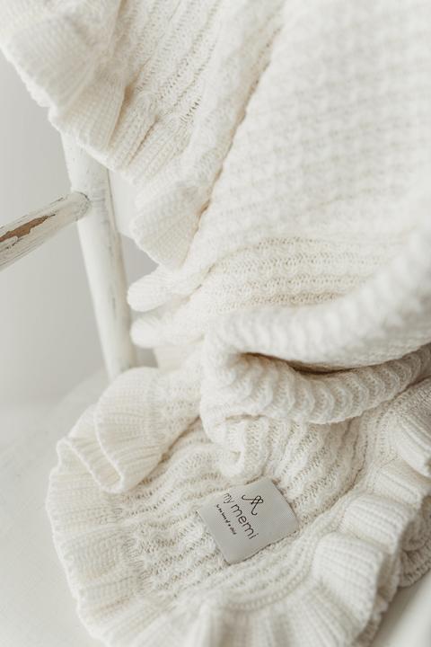 Immagine prodotto My memi Coperta in bambù Frill | Crema