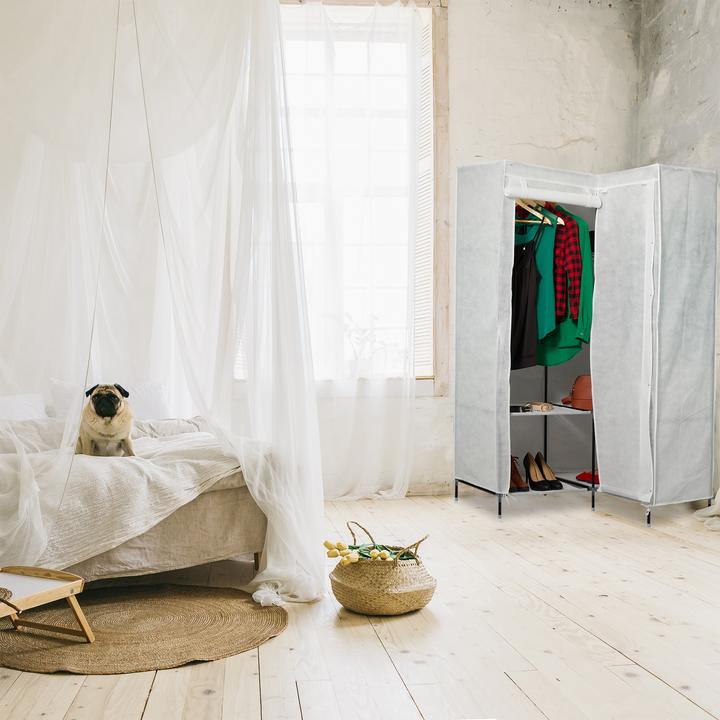 Image du produit Relaxdays Armoire de coin, en tissu (100 x 83 x 169 cm)