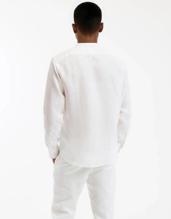 Produktbild La Redoute Collections Gerades Leinenhemd Signature mit Stehkragen (L)