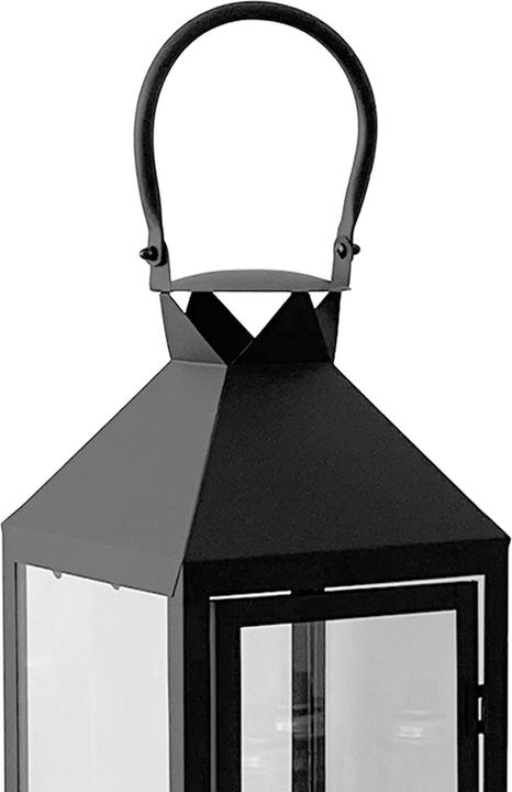 Actual product image Inda-Exclusiv Large garden lantern wind light black glass metal 54cm (1 x)