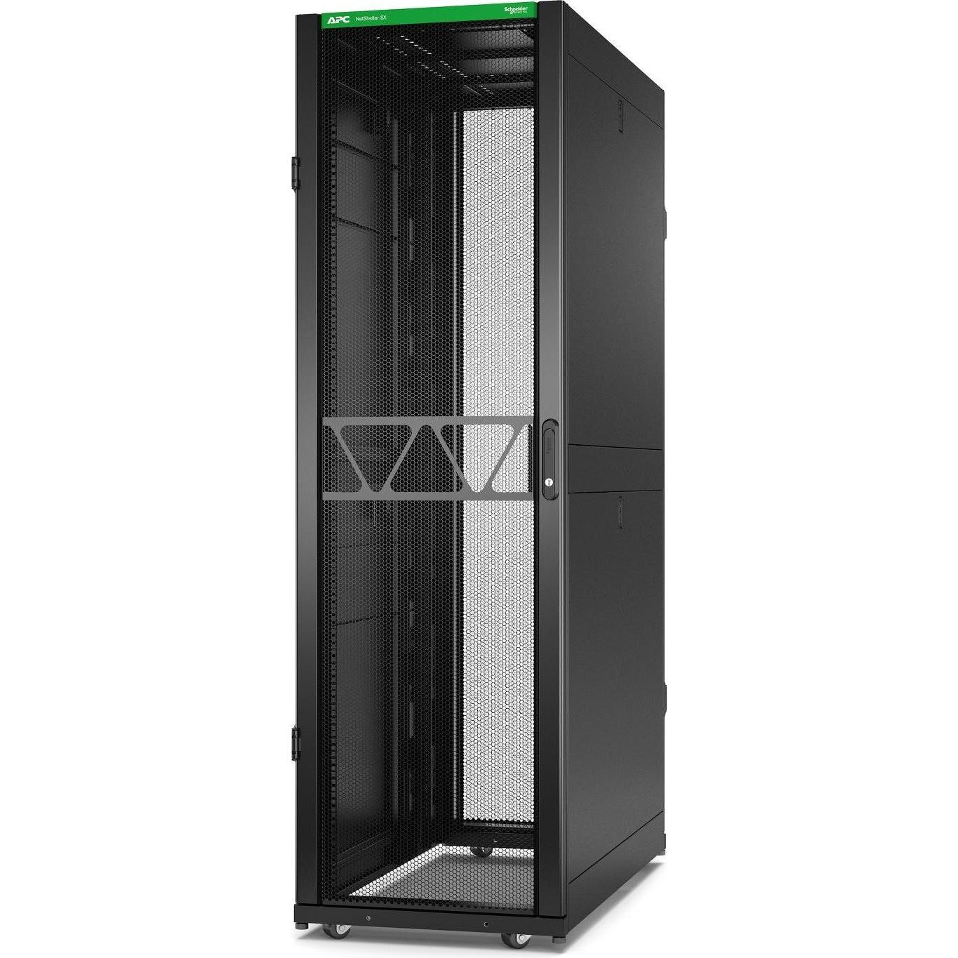 APC NetShelter SX Server Rack Gen 2 42U 1991H x 600W x 1200D mm w/ Sides Black (42 HE, 19 Zoll Rack), Serverschrank, Sch...