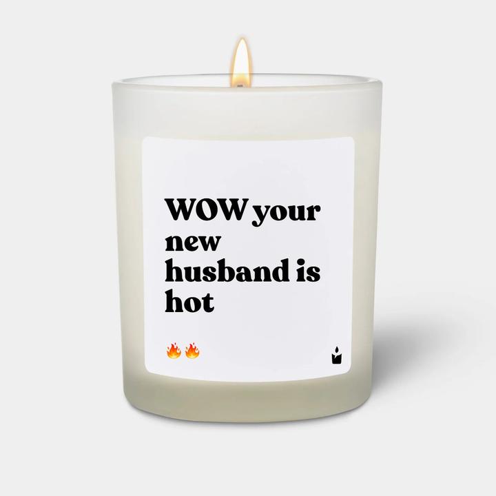 Productafbeelding Chatty Candles Geurkaars Bloemig Wow je nieuwe man is heet