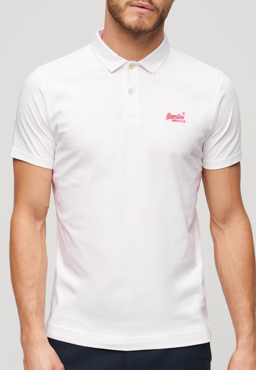 Produktbild Superdry Essential Jersey-Polohemd mit neonfarbenem Logo (XL)