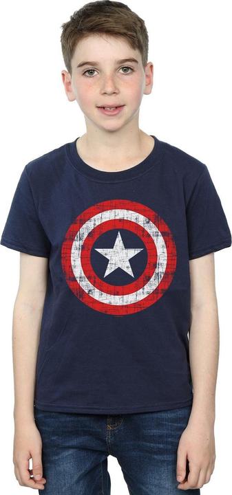 Produktbild Avengers Captain America Scratched Shield TShirt Jungen (128)