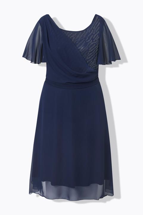 Produktbild Ulla Popken Midi-Abendkleid, Chiffon, Drapierung (42)