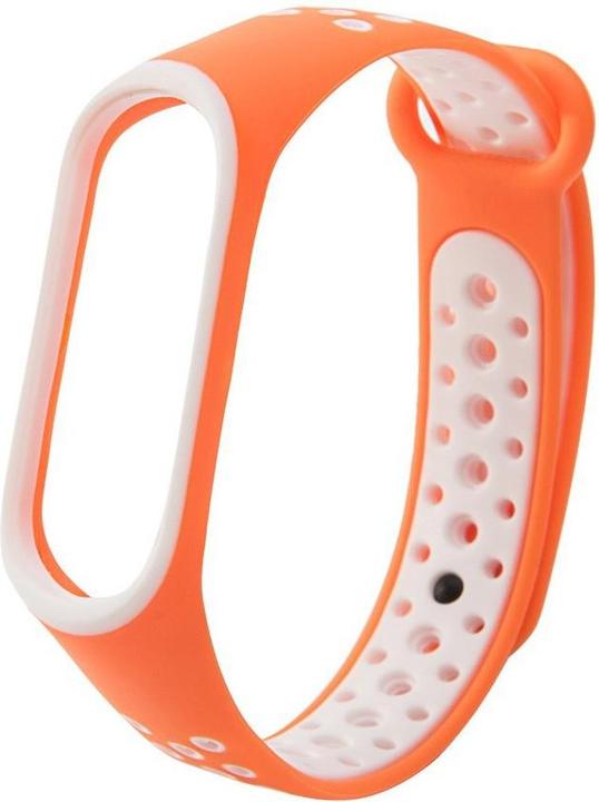 Immagine prodotto Hurtel Cinturino di ricambio per Xiaomi Mi Band 4 / Mi Band 3 Dots arancione-bianco (Silicone)