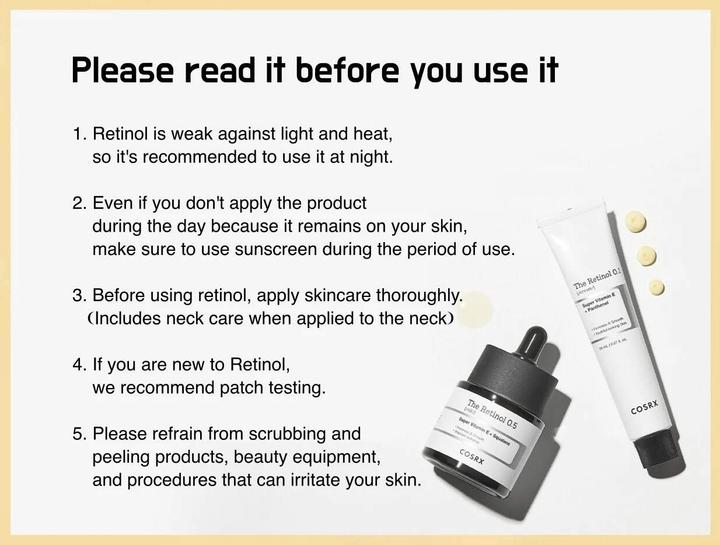 Actual product image Cosrx The Retinol 0.1 Cream (20 ml, 24h cream)