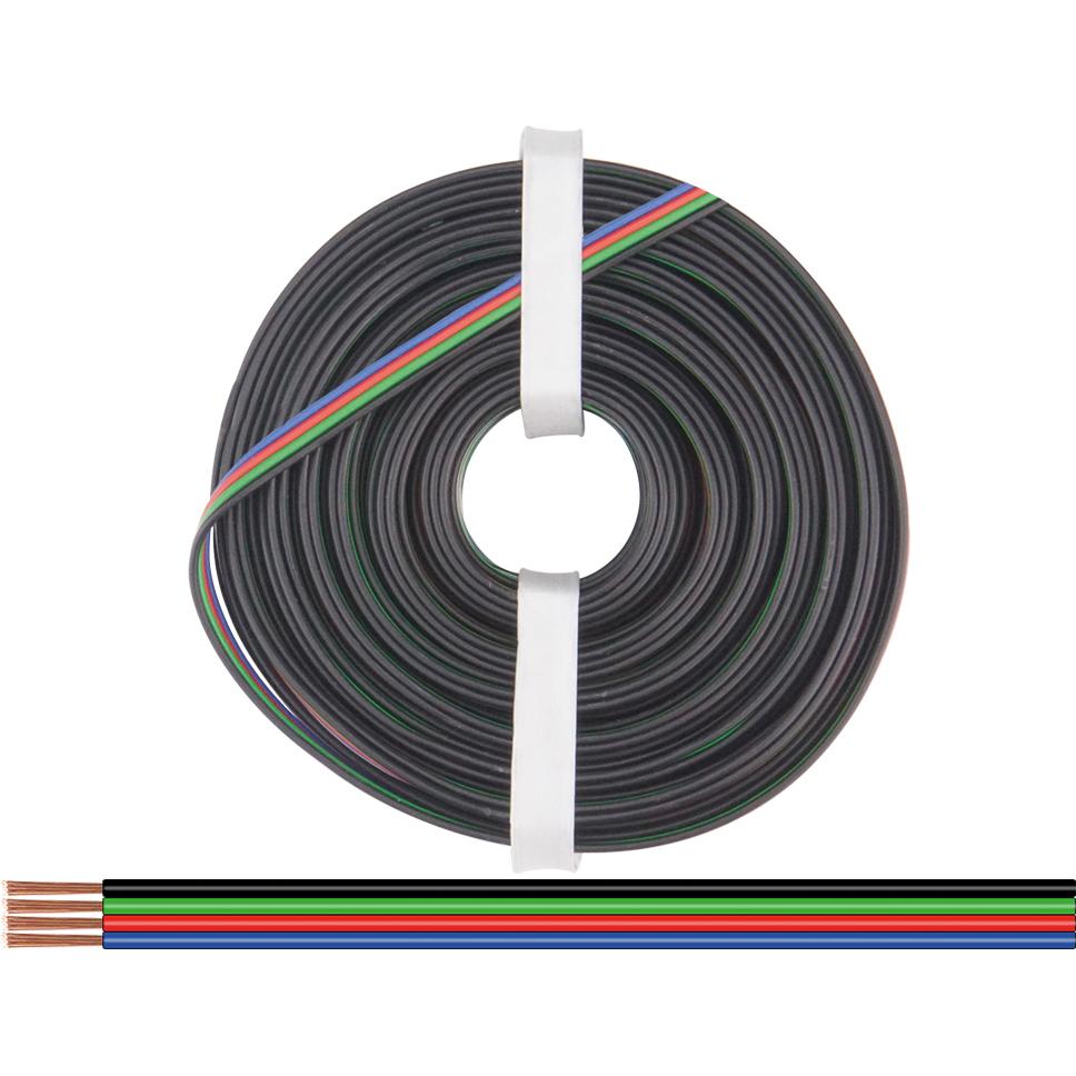 Donau, Kabelleitung, VIERLINGSLITZE 0,25 mm² / 5m RGB-LED (5 m)