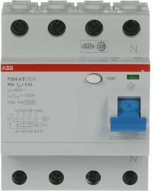 Produktbild ABB FI-Schutzschalter F204AS-63/0.3
