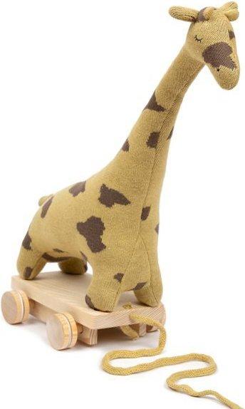 Actual product image Smallstuff Pull Along Giraffe, Mustard / Mole