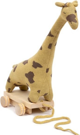 Produktbild Smallstuff Pull Along Giraffe, Mustard / Mole