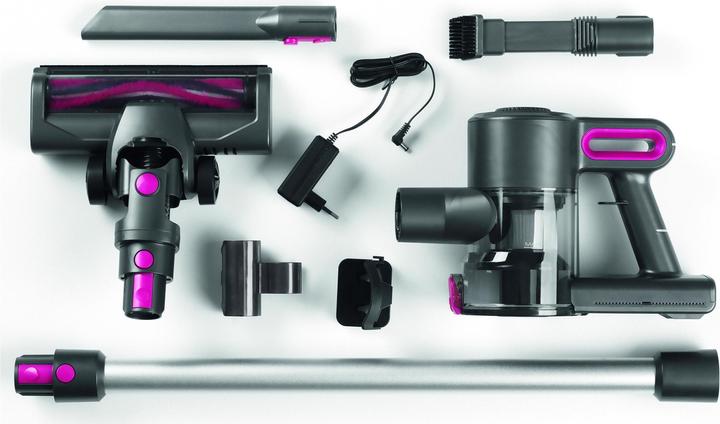Actual product image Maxxmee Cordless vacuum cleaner cyclone 22.2 V, anthracite/pink