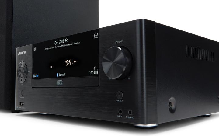 Actual product image Aiwa MCBT-550 Micro Hi-Fi System, black (Bluetooth, CD player)