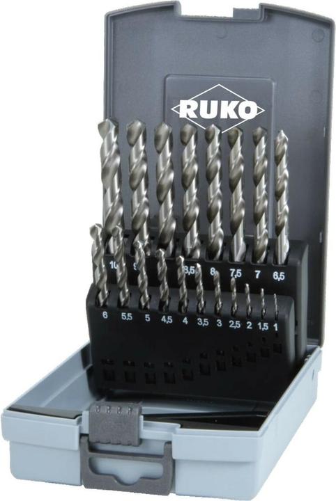 Produktbild Ruko Metall Spiralbohrer Set HSSE Co 5 25teilig DIN 338 Zylinderschaft 1 (1 mm - 13 mm x 0,5 mm)