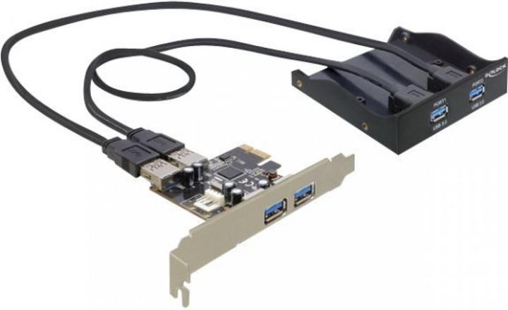 Actual product image Delock Front Panel and PCI Express Card