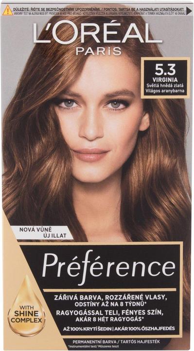 Immagine prodotto L'Oréal Paris Preferenza Colore per capelli Moterims 60ml (53 Virginia Marrone chiaro Oro)