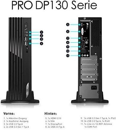 Actual product image MSI Desktop PRO DP130 11QL-003DE i3-10105F/8GB/256GB/black W10P (256 GB, 8 GB, Intel Core i3-10105F, GeForce GT 730)