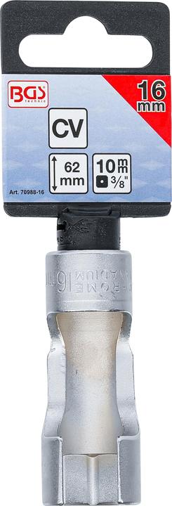 Actual product image BGS Special Socket, slotted 10 mm (3/8") Drive 16 mm (16 mm)