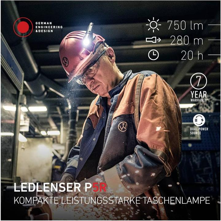 Actual product image Ledlenser Akku-Taschenlampe P5R 25-300/700Lumen (12.10 cm, 750 lm)