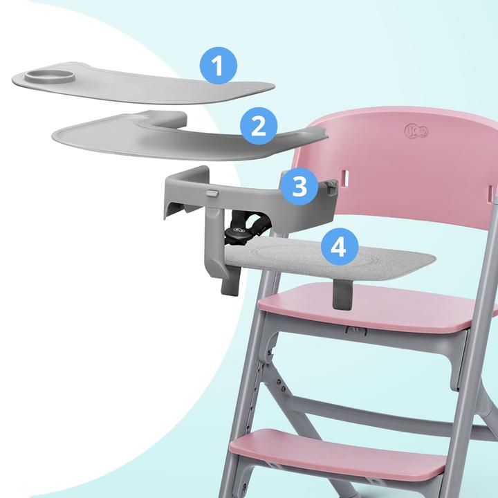 Actual product image KinderKraft High chair LIVY pink (Highchair)